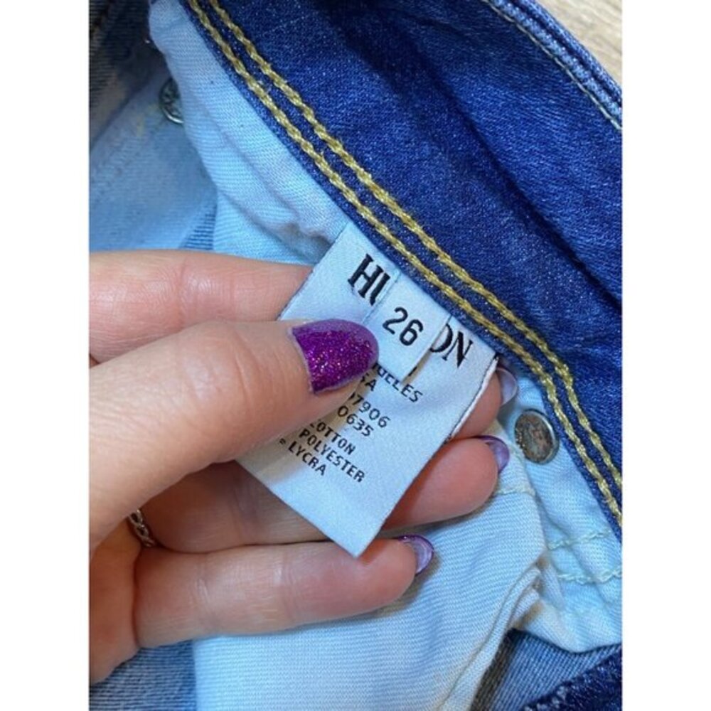 Hudson Womens Distressed Skinny Jeans 26DN Blue Denim Cotton Stretch Made In USA - Picture 5 of 11